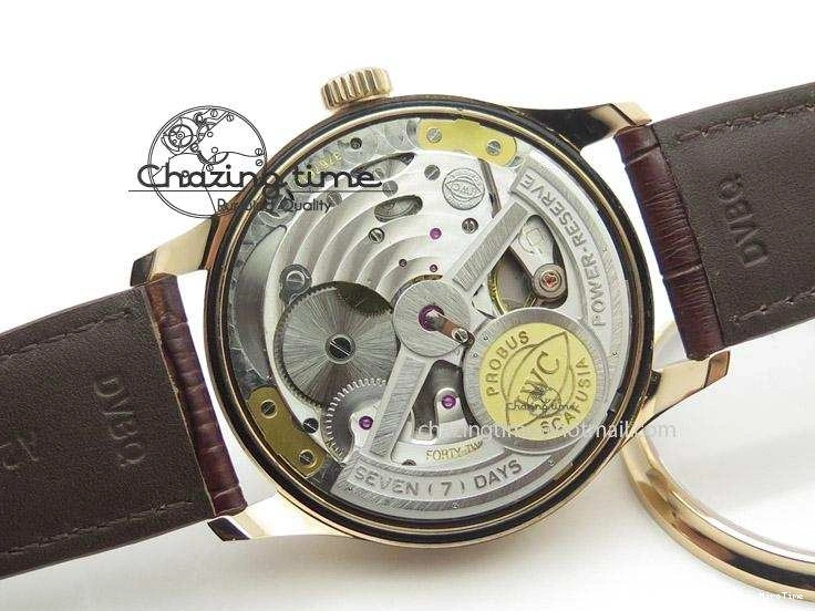 MIROTIME 0505 Portuguese Real PR IW500127 RG ZF 1:1 Best Edition Grey Red Dial On Brown Leather Strap A52010 V AllSeason 7331